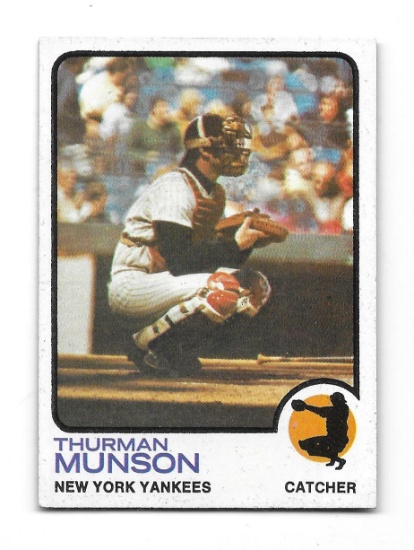 Vintage 1973 Topps Thurman Munson New York Yankees Card #142