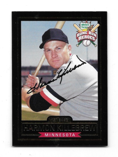 1999 Hillshire Farms Home Run Heroes Autographs Harmon Killebrew Autographed Card