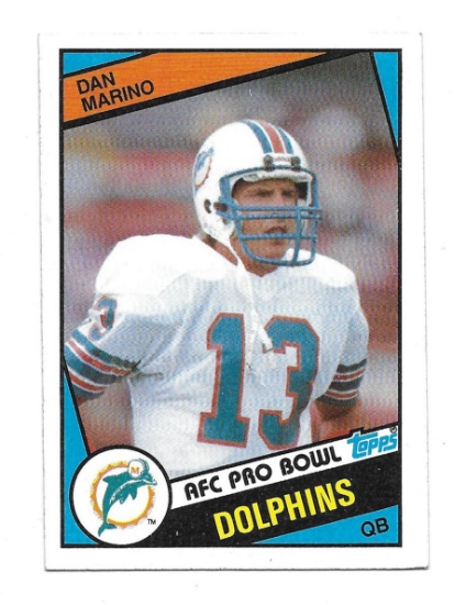 1984 Topps Dan Marino Miami Dolphins Rookie Card #123