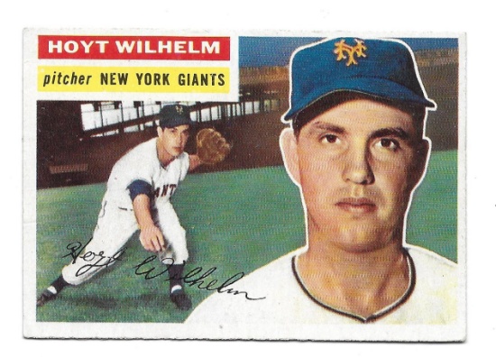 Vintage 1956 Topps Hoyt Wilhelm New York Giants Card #307