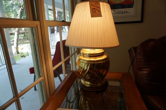 27"H Brass Table Lamp