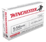 WINCHESTER AMMO, MADE IN USA, 5.56X45 NATO 55GRAIN, FULL METAL JACKET 20-PACK. #Q3131A