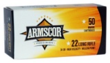 Armscor Ammo, .22LR High Velocity, 36 Grain, Lead Hollow Point, Fifty (50) Per Box