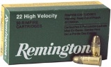 REMINGTON RIMFIRE AMMO .22 SHORT 50-PACK HIGH VELOCITY 29GR. PLATED Lead Round Nose, z, A1022