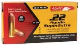 50 Count Box of Aguila .22LR Rimfire, 40 Grain, Copper Coated Soft Point, 50 Ct Box, hc