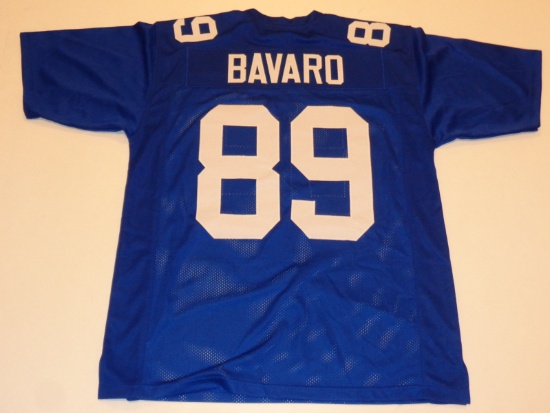 MARK BAVARO unsigned Giants blue current style jersey mens adult XL