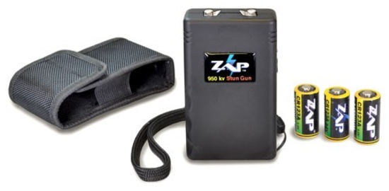 PSP ZAP STUN GUN BLACK 950,000 RED LED ON/OFF INDICATOR, #ZAP950