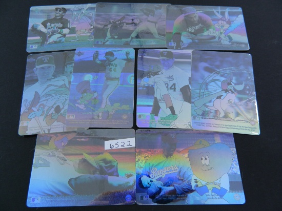 1991 Upperdeck/Looney Tunes (9) Nine Card Hologram Set w/ Nolan Ryan, Reggie Jackson