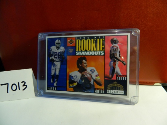 1994 NFL Rookie Standouts Limited Edition Oversize Card, #2268/10.000 featuring Marshall Faulk