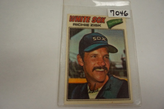 1977 Topps Baseball Patches Cloth Stickers 55 Richie Zisk Chicago White Sox Card