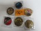 Six (6) Assorted Medals for One Money, metal content unknown, estate find.