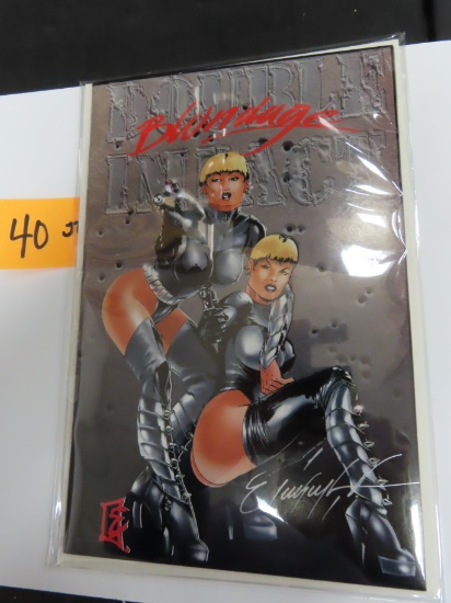 Ricky Carralero Signed Double Impact Blondage Comic (adult content) signed Sept. 23rd 1995 with COA