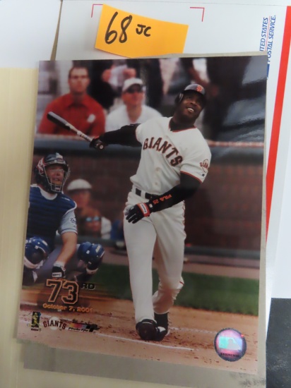 MLB 8"x10" photo of Barry Bonds, 73rd october 7th 2001. Giants.