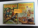 Both For One Money: 1941 Huckleberry Finn (Twain), 1940 Little Men (Alcott). Both One Money