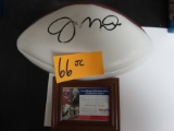 Guaranteed 100% Authentic: JOE MONTANA Signed Wilson NFL Football, White Panel, PSA/DNA COA # F53490