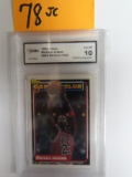 1992 Topps #205 Michael Jordan 50 point club card, GMA Graded 10