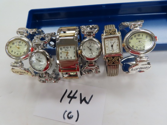 Six (6) Ladies Bracelet Watches For ONE MONEY, Untested, Estate Find, AS-IS.