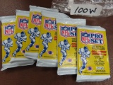 Six (6) Unopened Packs All One Money: 1990 NFL PRO SET Packs unopened packs. All One $