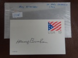 Harry Brecheen Signed 1991 Postcard, Hradil Auction Co. Does Not Guarantee Authenticity.