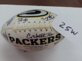Twenty-Eight Signatures on a Packers White Panel Football, Estate Find, NO COA, No Provenance.