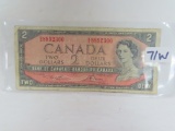 1954 Canada $2 with QE