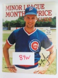 Mark Grace Signed 1989 Minor League Monthly Price Guide Magazine, NO COA, Estate Find.