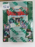 1992 Fleer Baseball Unopened Box, Factory Sealed. 36 Packs