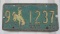 1970 Wyoming License Plate