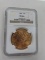 .9676 oz Fine Gold: Liberty Head $20 1900 $20 MS64+ graded by NGC. NOTE: Edge of Holder Damaged