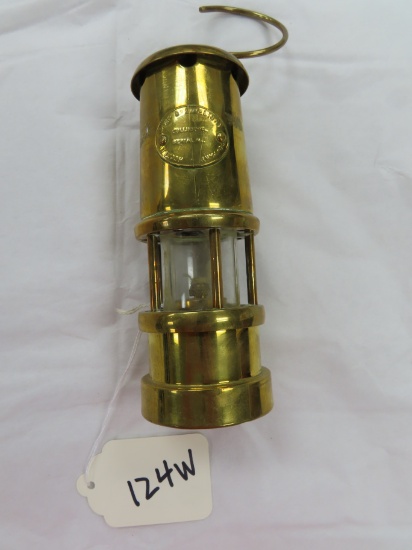 6.5" Vintage Brass Miner's Lantern made by Hockley Lamp and Limelight Company. Wales. Age Unknown.