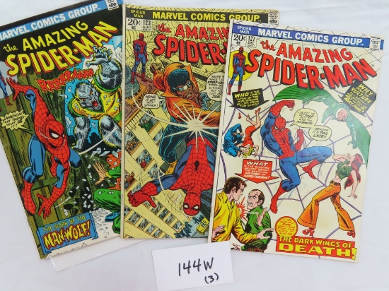 All Three (3) For One Money: The Amazing Spider-Man Marvel Comics # 123,124,127. 1973