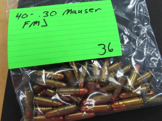 Forty (40) .30 MAUSER FMJ Cartridges