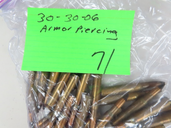 Thirty (30) 30-06 Armor Piercing Cartridges.