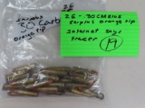 Twenty-Six (26) .30 Carbine Surplus Cartridges, Orange Tipped TRACERS.