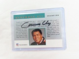 1992 Pro Line Muhammad Ali Signed Cassius Clay Autographed Certified with Stamp in Lower Right