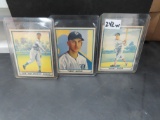 Three (3) 1941 Play Ball Baseball Cards for One Money incl. Hot Potato Hamlin, Gene Moor and Bobby