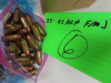 Twenty-Five (25) .45ACP FMJ, Round Nose Cartridges.