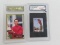 TWO (2) X the Money: Tiger Woods Graded 10 items (stamp and card)
