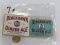 TWO (2) Vintage Ginger Ale Labels AND Vintage Creotina Remedies Token. Belleville, IL.