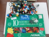 Two Sets of Working Christmas Lights: Disney and Pooh Bear. One Money