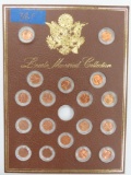 Eighteen (18) One Cents Lincoln Memorial Display (one missing) 1958-1974 Date Range.