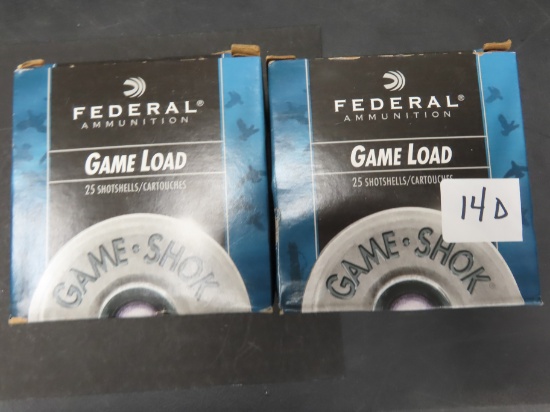 Fifty (50) Shot Shells: Federal 12 Gauge, 2 3/4 1 oz shot, 7.5 shot, GAME LOAD, Federal, USA