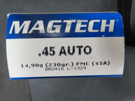 Fifty (50) Rounds: Magtech .45ACP, 230 Grain. Target Ammo