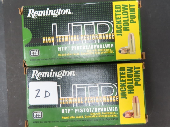 One Hundred (100) Rounds: Remington 9mm 115 grain, Jacketed Hollow Point, HTP Terminal Performance