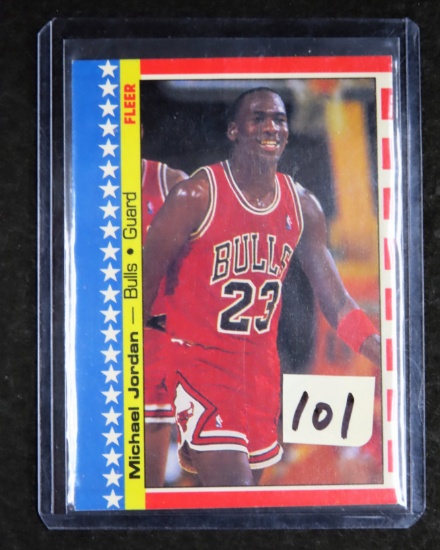 1987-88 Fleer Basketball Sticker #2 MICHAEL JORDAN Chicago Bulls 2nd Year