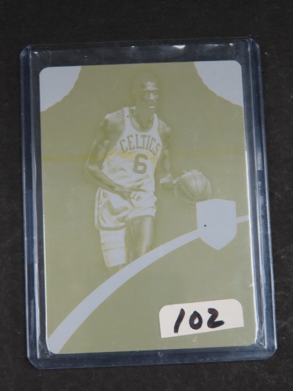 1/1 2014-2015 Panini Eminence Bill Russell yellow printing plate Card #2. ONE of ONE