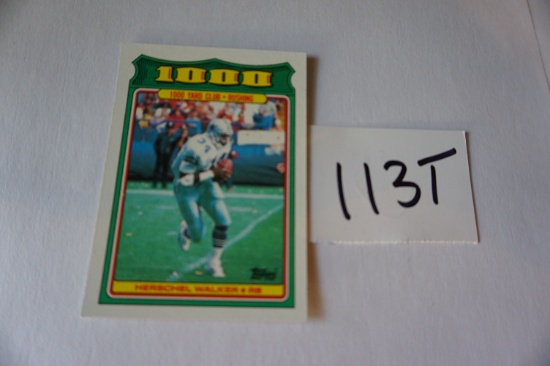 Seventeen (17) For One $: 1988 TOPPS 1000 YARD CLUB #15 HERSCHEL WALKER FOOTBALL CARD