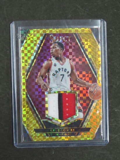 #8/10 Serial #d (Extremely Short Print)  2015-16 Panini Select, Kyle Lowry PRIZM card. scarce card