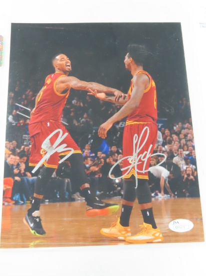 JR Smith and Iman Shumpert Dual Signed 8"x10", Cavs. Note: Smith Signature has smeared.