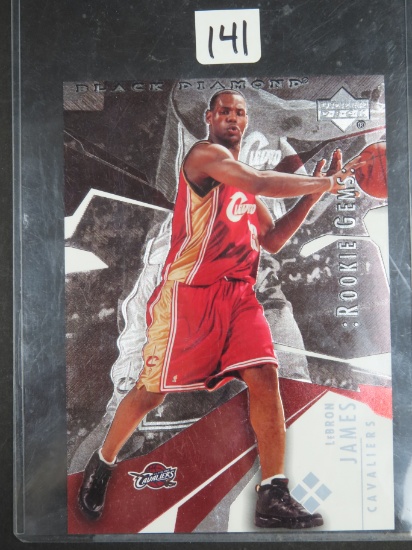 LeBron James 2003-04 Upper Deck Black Diamond Rookie Gems 7”x5” jumbo promo card